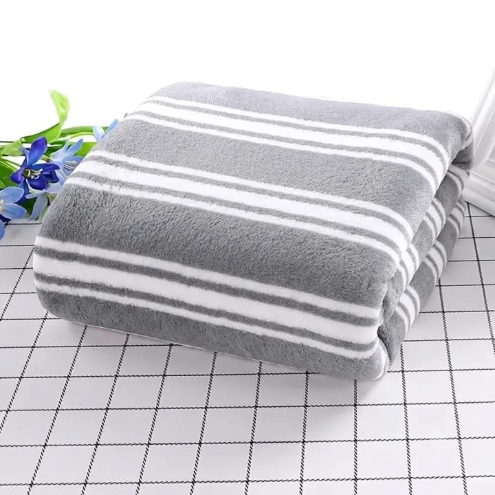 Ultra Soft Coral Fleece Bath Towel | Quick Dry Microfiber Bathroom Towel | Super Absorbent Large Towel for Home, Gym, Spa & Travel - image 3