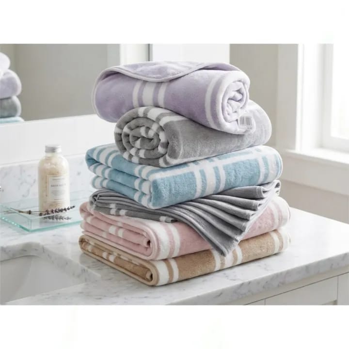 Ultra Soft Coral Fleece Bath Towel | Quick Dry Microfiber Bathroom Towel | Super Absorbent Large Towel for Home, Gym, Spa & Travel - image 1