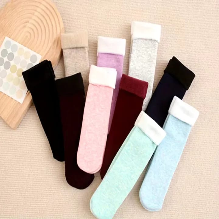 Pack Of 6 Pairs Women's Thermal Winter Snow Socks - image 3