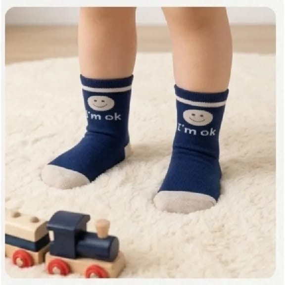 Kids Cartoon Cute Cotton Korean Winter Socks - 3 To 6 Yrs - 5 Pairs - image 5
