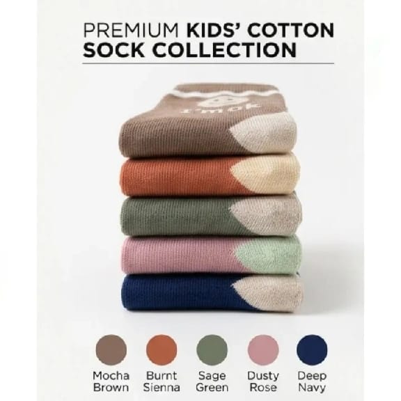 Kids Cartoon Cute Cotton Korean Winter Socks - 3 To 6 Yrs - 5 Pairs - image 3