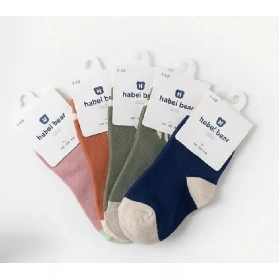 Kids Cartoon Cute Cotton Korean Winter Socks - 3 To 6 Yrs - 5 Pairs - image 2
