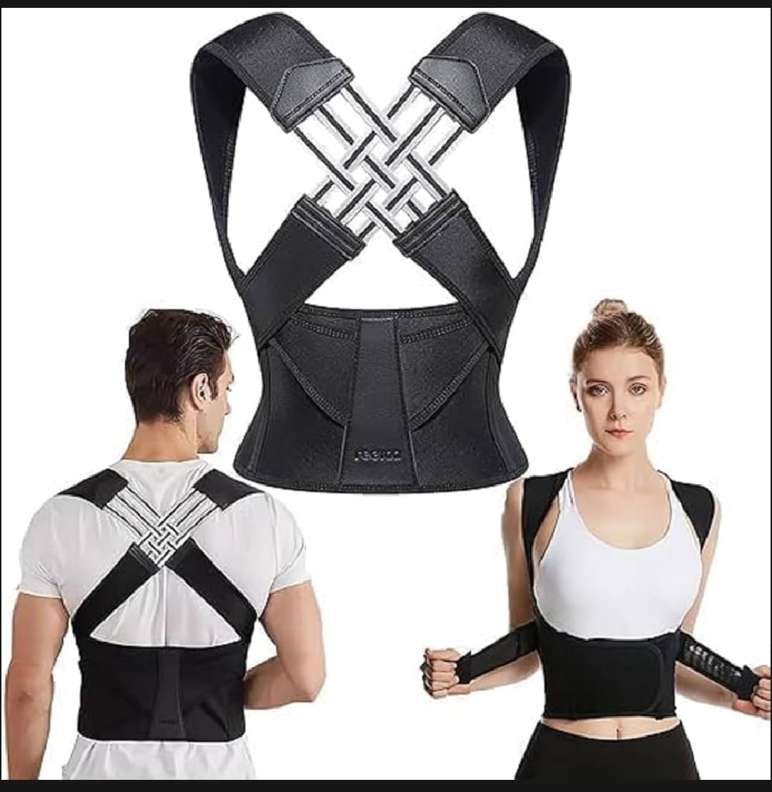 Adjustable Back Posture Belt Office Home Gym Back Straightener Posture Corrector - image 1