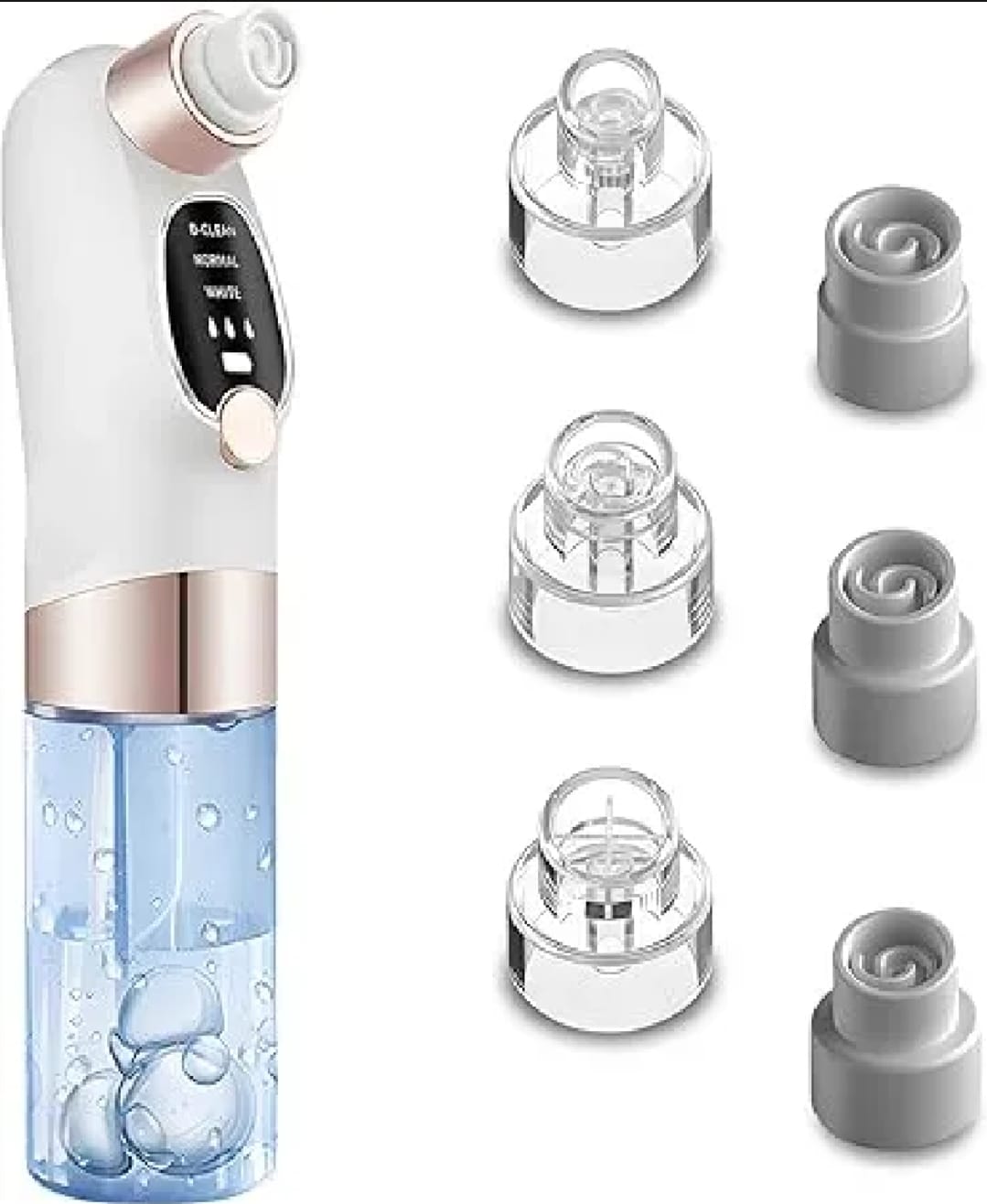 Electric Blackhead Remover Vacuum Suction Pore Cleaner Rechargeable Water Cycle Acne Cleansing Black Dot Pimple Removal Facial Tool, With 3 Suction Levels and 6 Heads - image 1