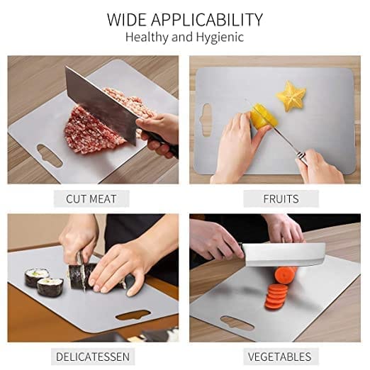 Stainless Steel Chopping Board, Cutting Board for Kitchen – Heavy Duty, Non-Slip, Rust Resistant, Easy to Clean - image 2