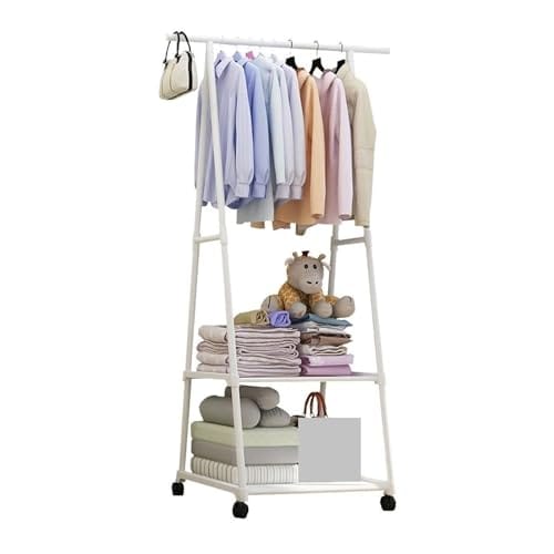 Lightweight Triangle Simple Clothes Hanger Stand Storage Rack Coat Rack With Wheels - image 1