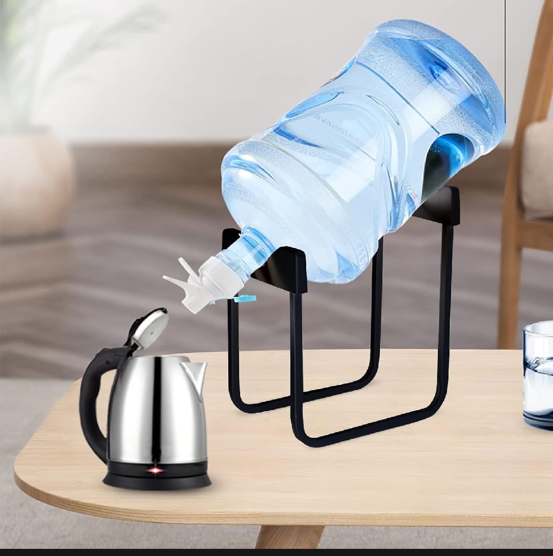 Water Bottle Stand with nozzle Rust resistant water Dispenser Metal Rack Dispenser Water Jug Holder Non-Screw with Water Tap - image 2