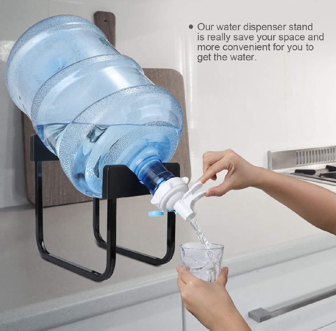 Water Bottle Stand with nozzle Rust resistant water Dispenser Metal Rack Dispenser Water Jug Holder Non-Screw with Water Tap - image 1