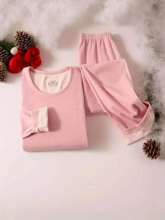 2 Pieces Women's Thermal Set For Autumn/Winter - Slim Fit Long Sleeve Top And Bottom Thermocot - image 2