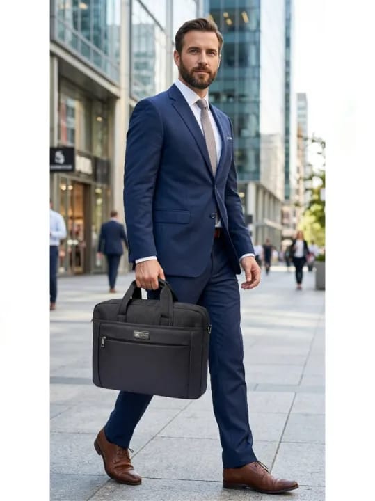 15.6" Laptop Messenger Business Shoulder Bag For Men - image 2