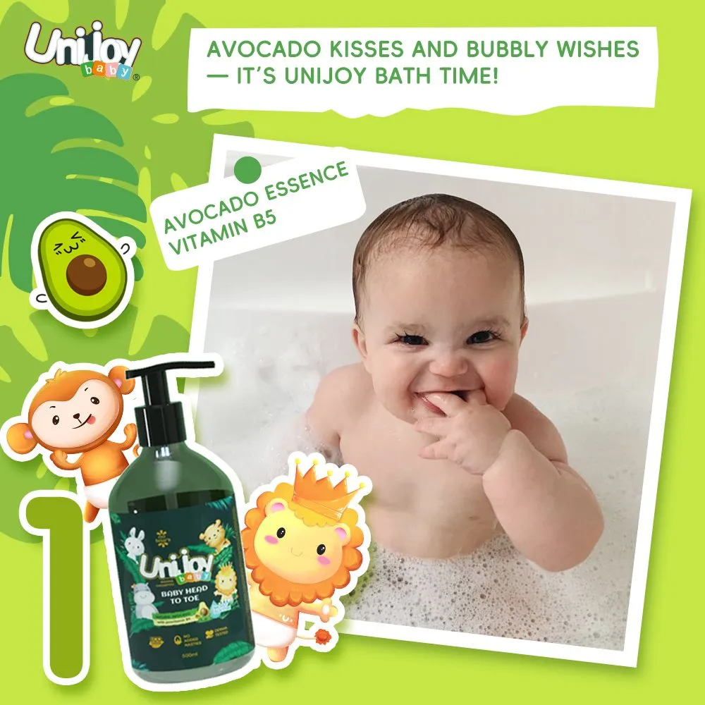 Unijoy Baby Head To Toe | Natural Avacado Shampoo And Body Wash For Kids - 480ml - image 4