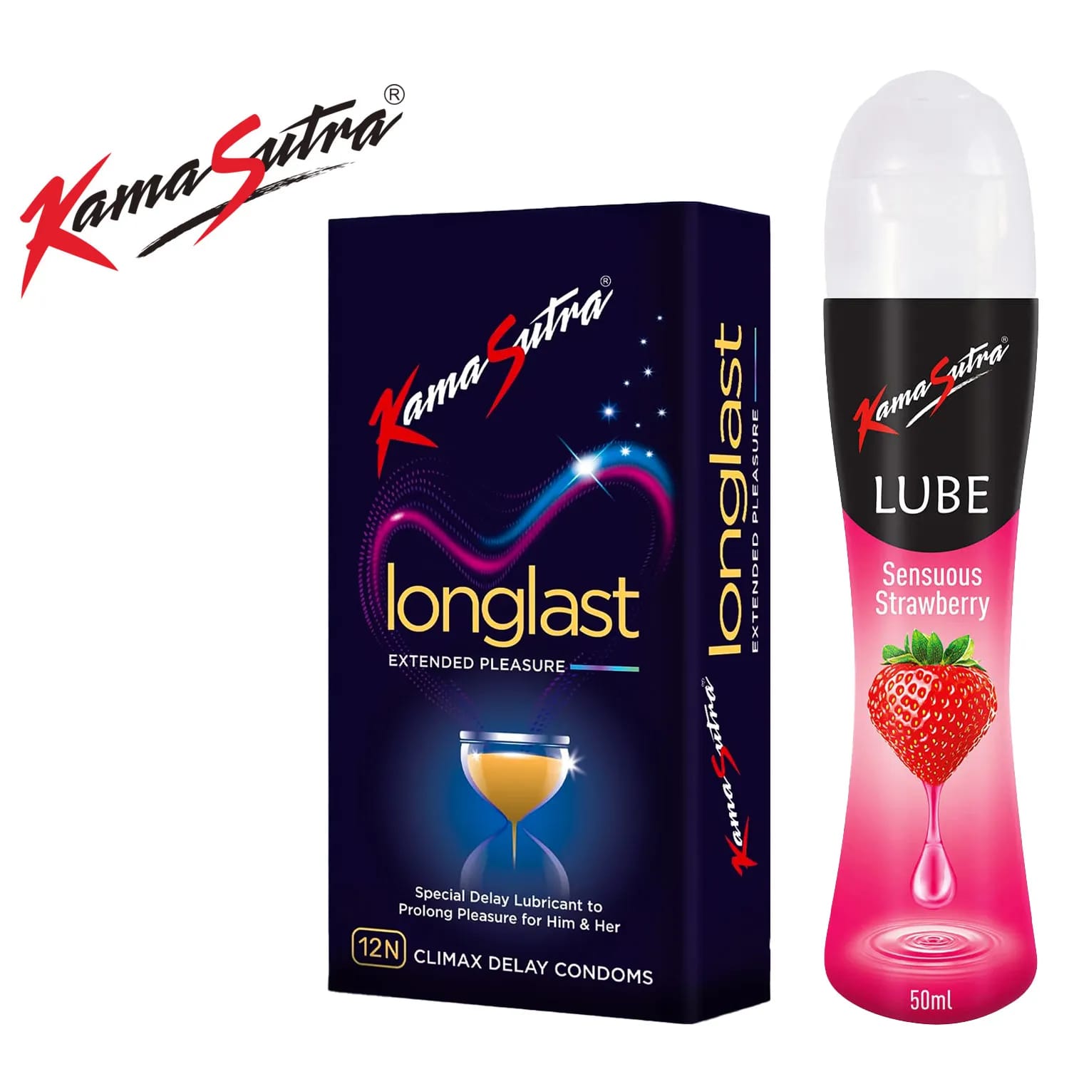 KS Flavoured Lube Of 50ml With Condoms ( Kamasutra ) - image 1