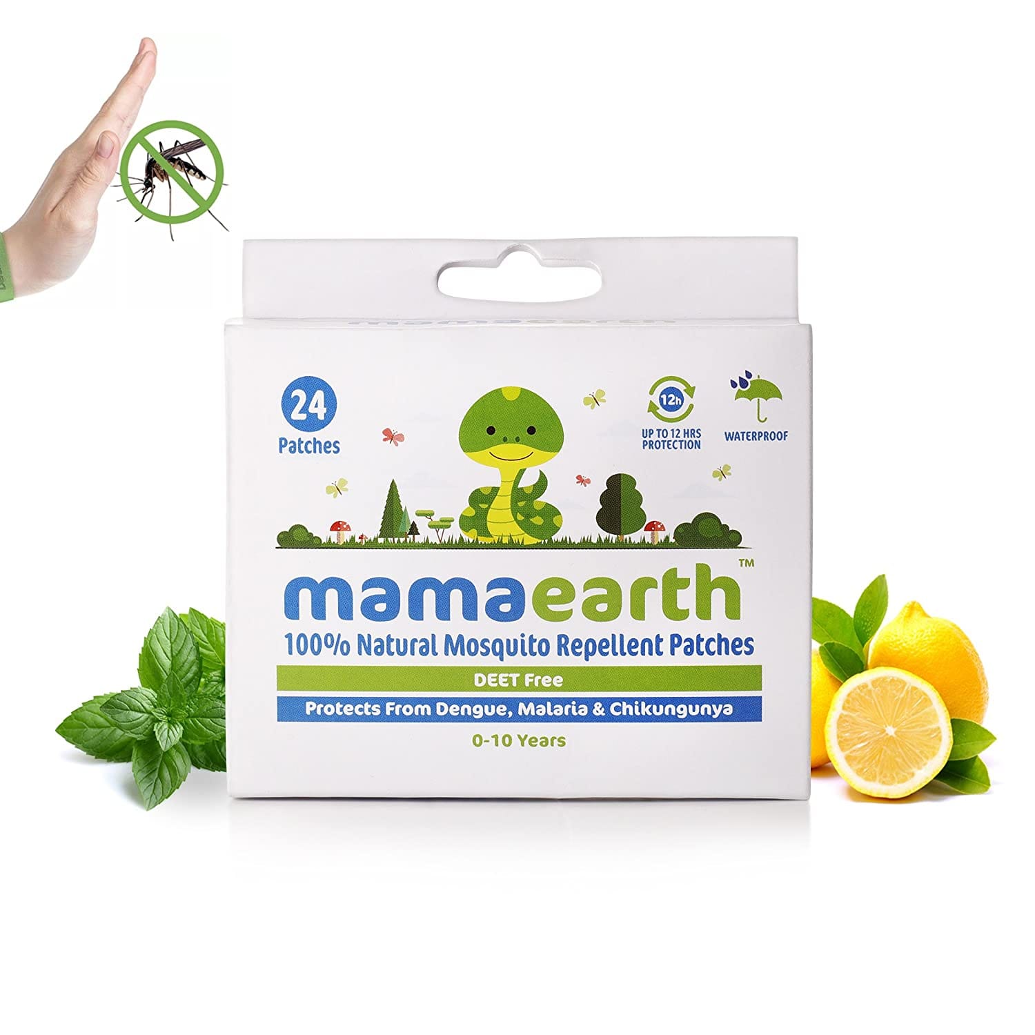 Mamaearth Mosquito Repellent Patches- 100% Natural, Deet Free, Protects From Dengue, Malaria & Chikungunya(0-10 years) - image 1