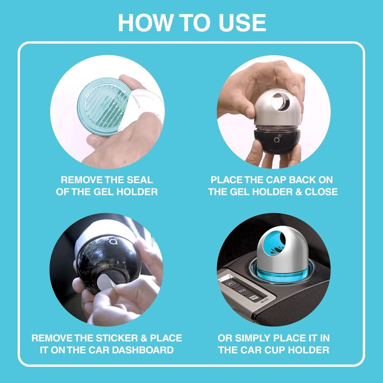 Godrej Aer Twist Gel Car Fragrance (Surf Blue) - 45 g | Lasts upto 60 days - image 2