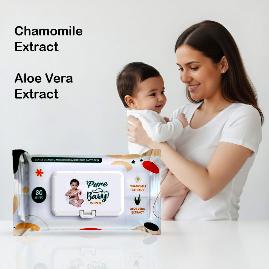 Pure Baby Wipes(80 wipes),gently cleanses and refreshes baby's skin - image 3