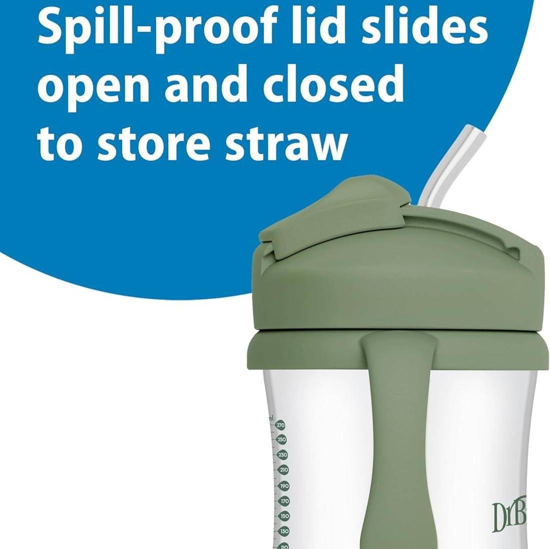 Dr. Brown's Milestone Baby's 1st Straw Cup For 6 months+ (TC91105-INTL) | Spill-proof, Weightened Straw Helps Baby Drink From Any Angle (270ml/9oz) - image 5