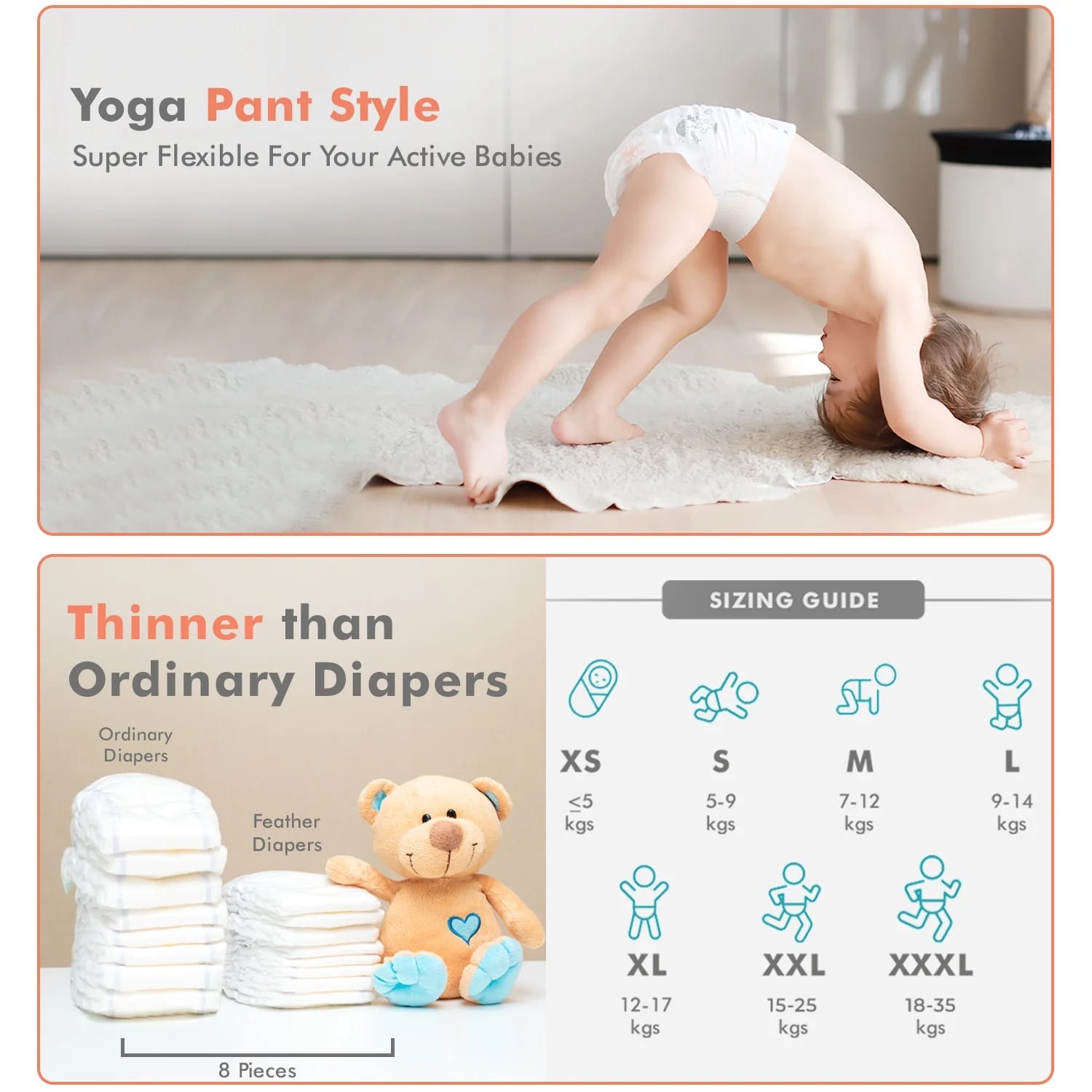 R For Rabbit Large Size (L 46Pcs For 9-14kgs) | Next Gen Diapers For Next Gen Babies | Feather Diapers | Pant Style | Dermatologically & Pediatrician Tested - image 2