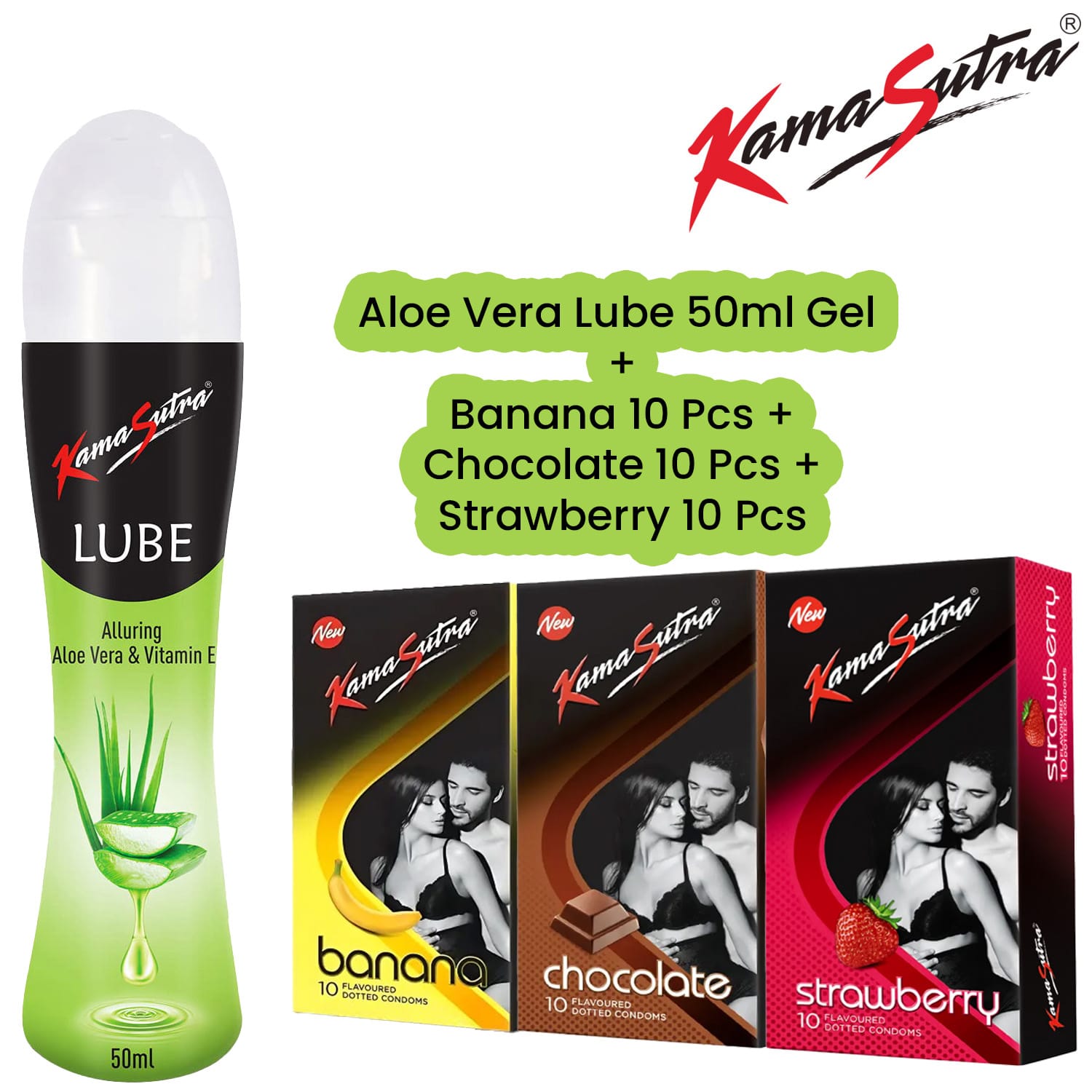 KS Flavoured Lube Of 50ml With Condoms ( Kamasutra ) - image 1