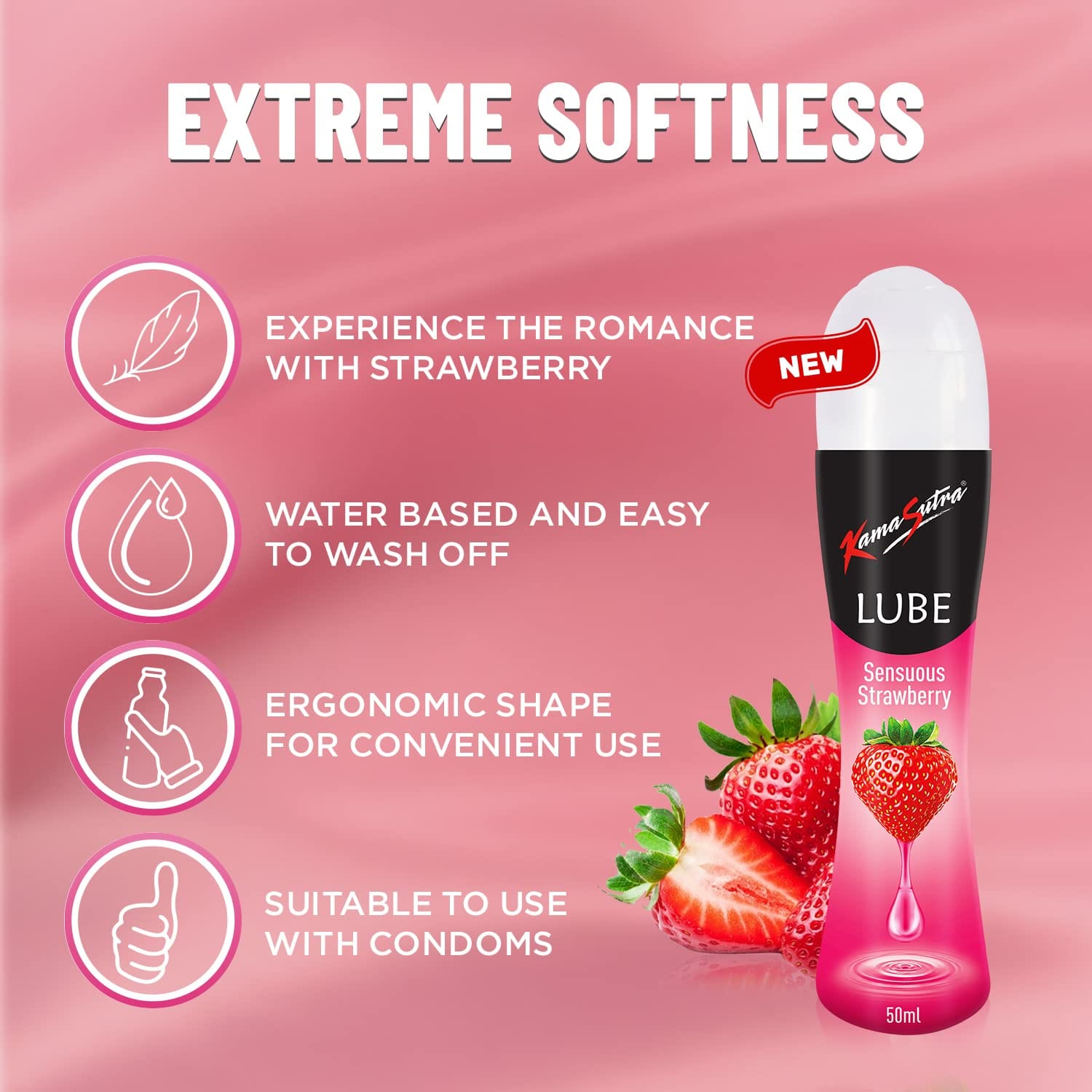 Ks Strawberry Lube - 50ml Flavoured Lube ( Kamasutra Lube ) - image 2