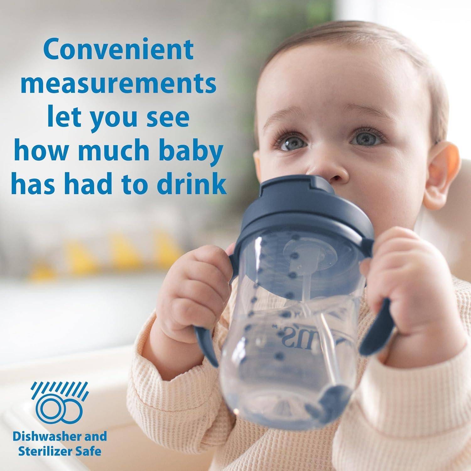 Dr. Brown's Milestone Baby's 1st Straw Cup For 6 months+ (TC91105-INTL) | Spill-proof, Weightened Straw Helps Baby Drink From Any Angle (270ml/9oz) - image 2