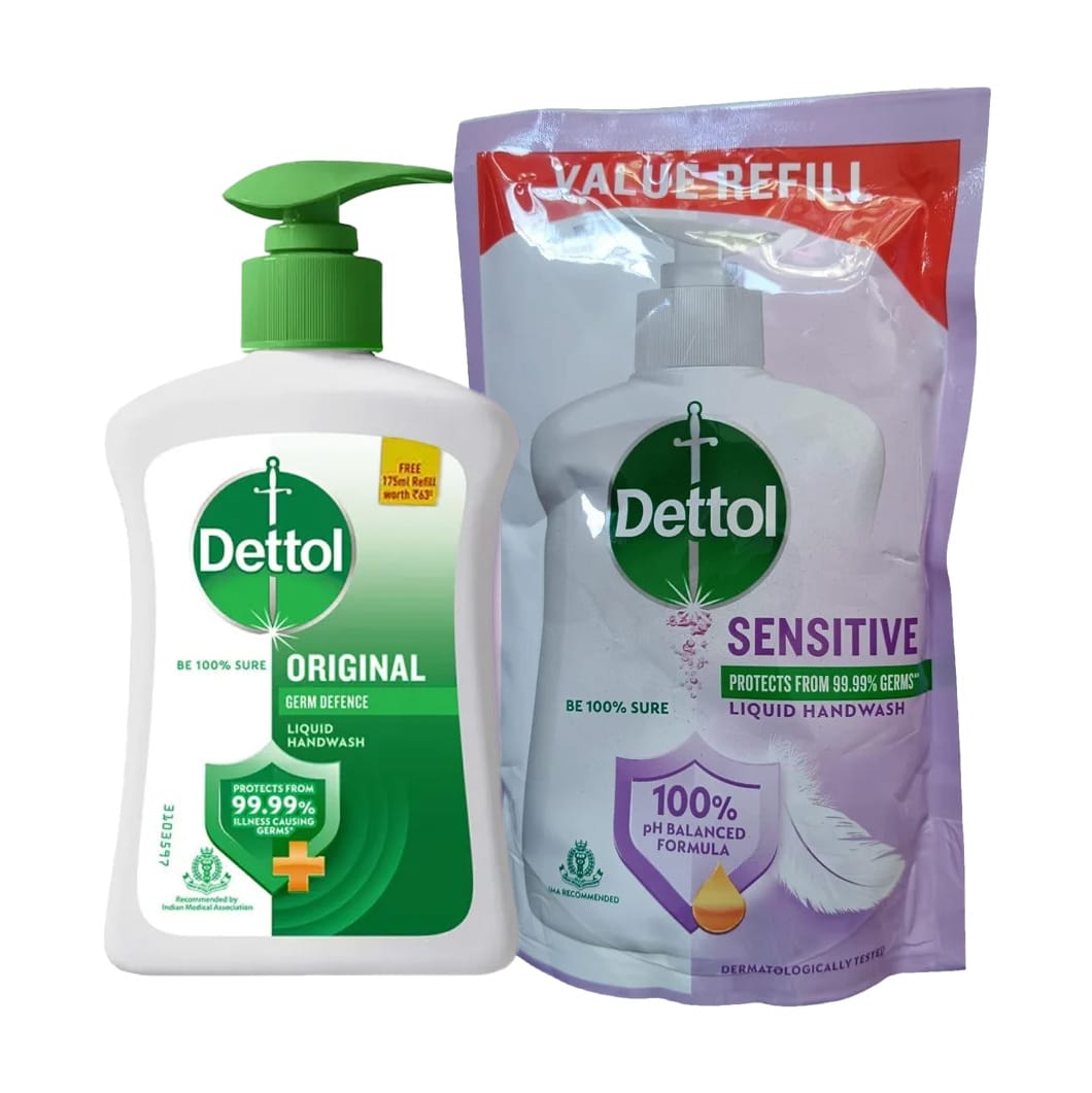 Dettol Liquid Handwash SKINCARE 200ml + 175ml Value Refill - image 3
