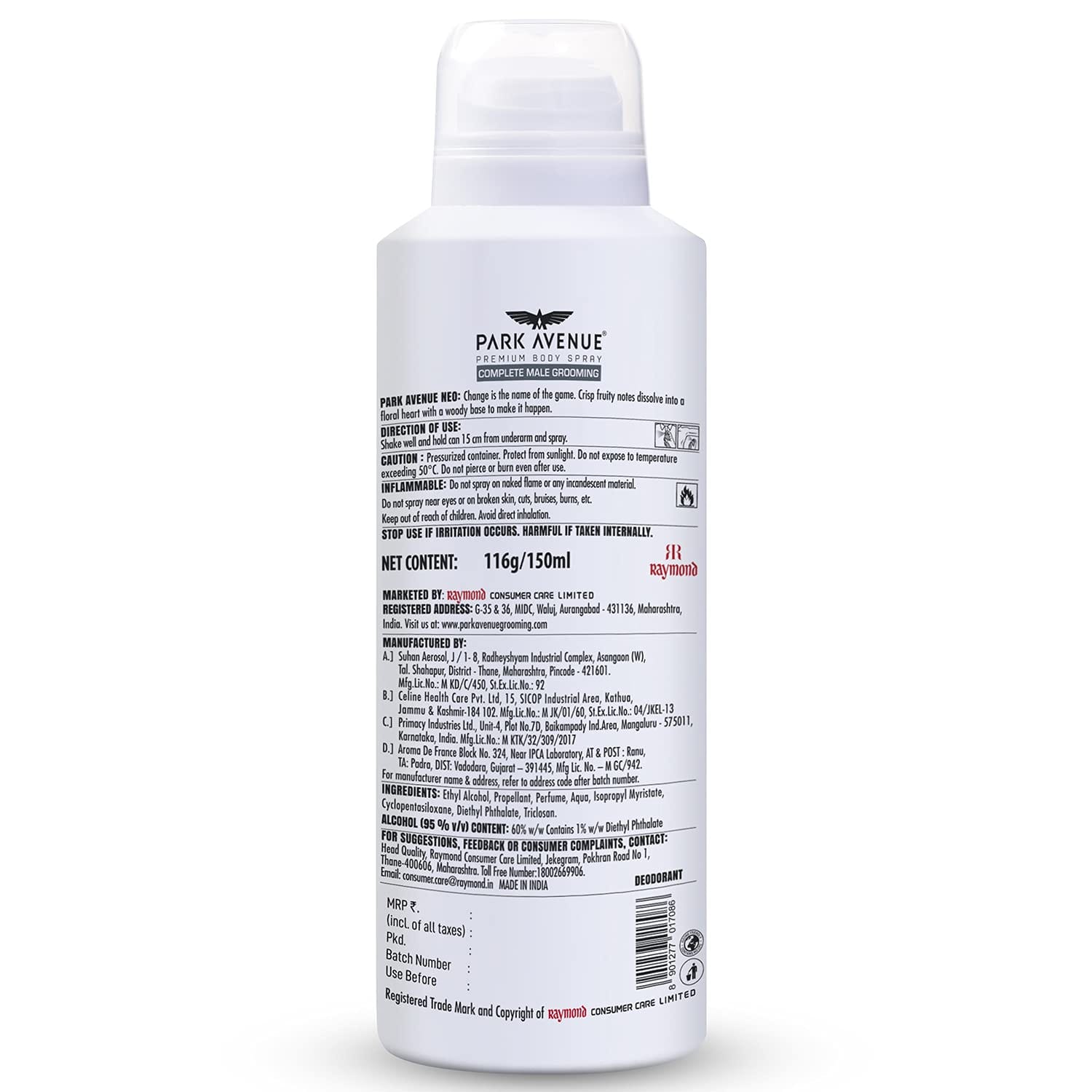 Park Avenue Neo Premium Body Spray 150ml | - image 4