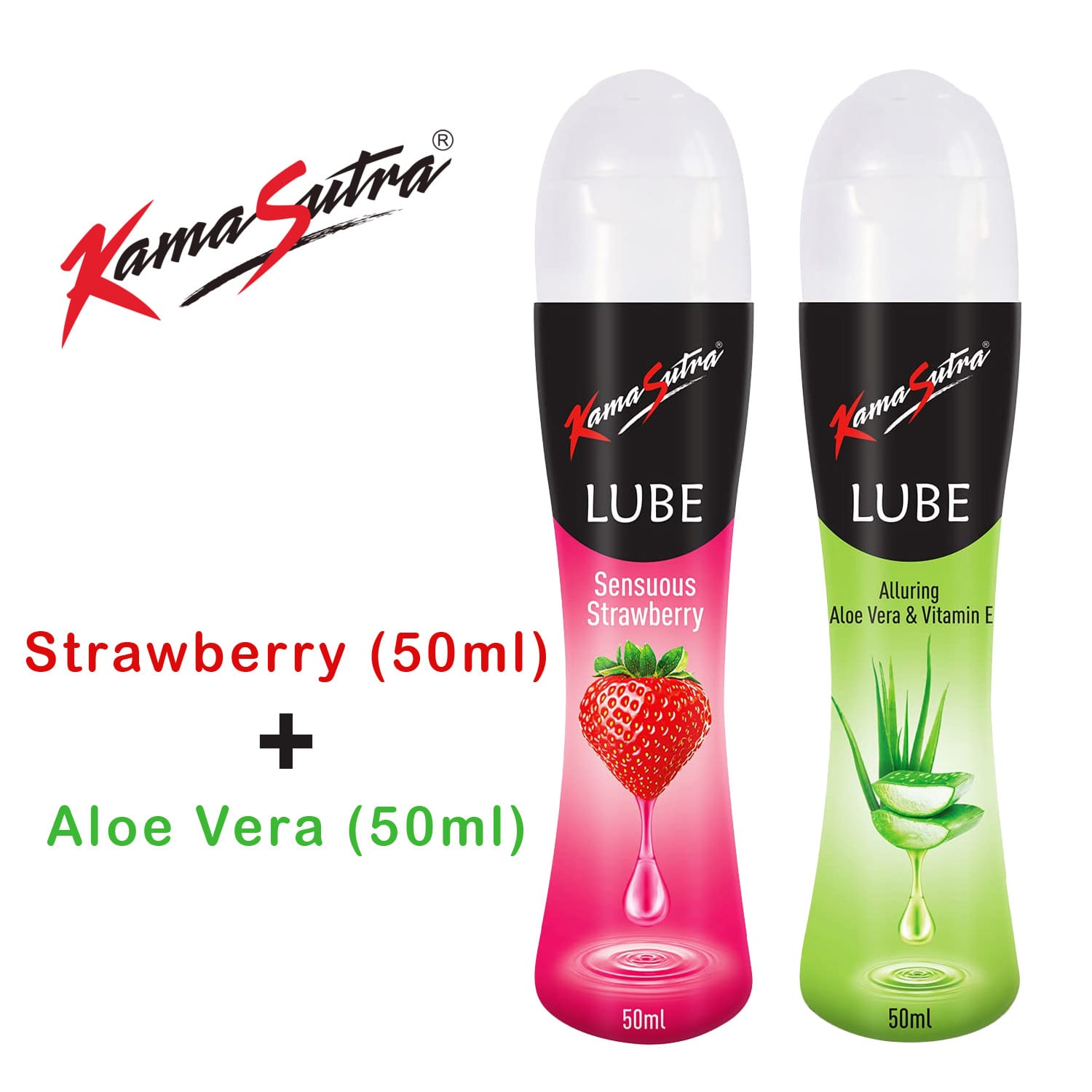 KS Strawberry And Aloe Vera Lube Combo (50ml Each) ( Kamasutra ) - image 1