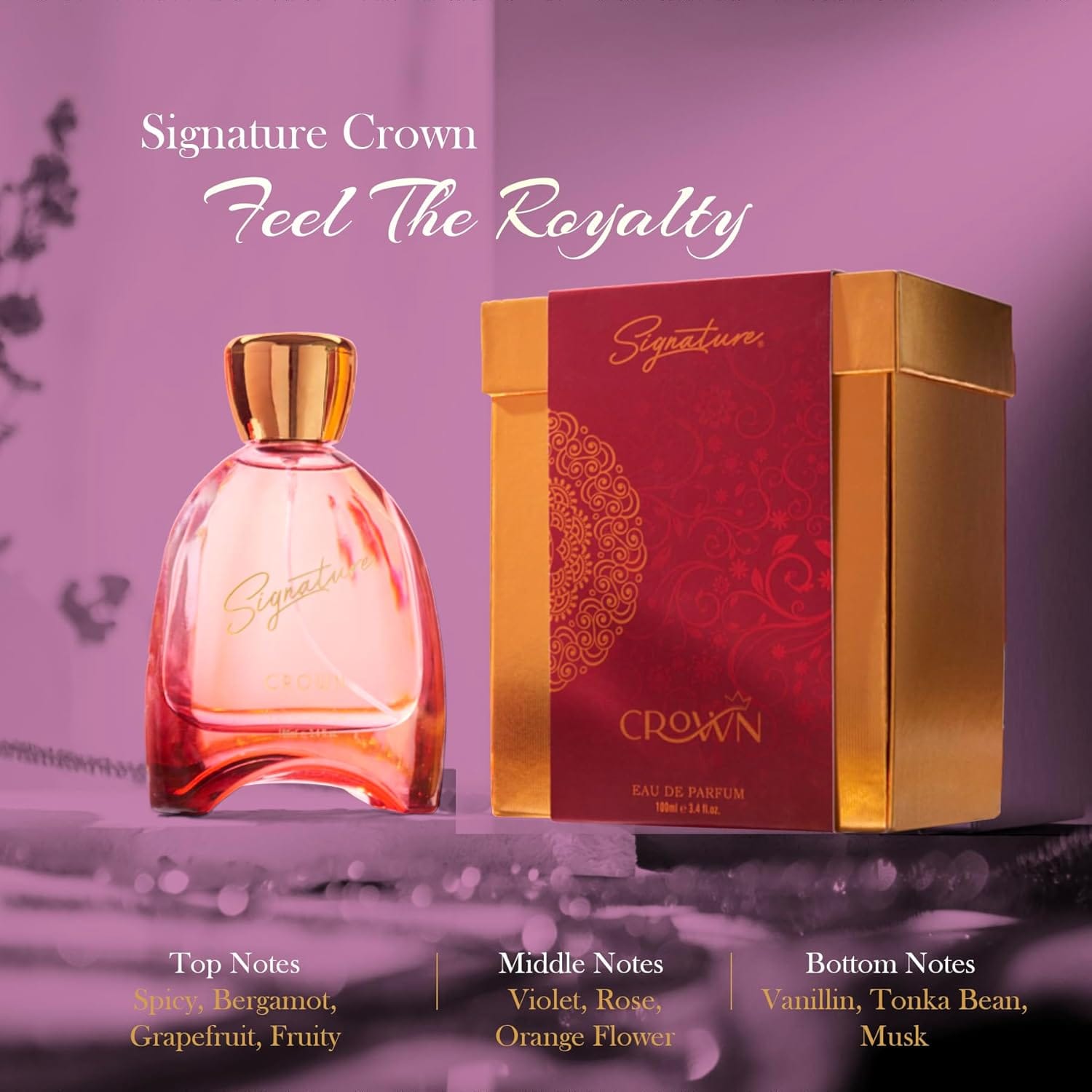 Signature CROWN ROYAL Eau De Parfum (EDP) For Her - 100ml (3.4 fl.oz.) Signature Perfume - image 4