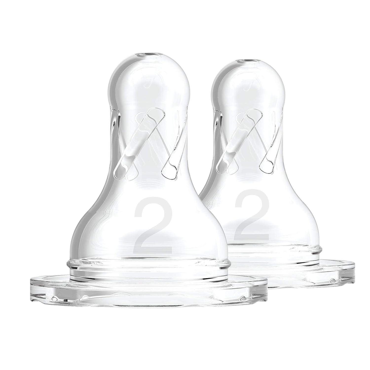 Dr. Brown's Level-2 Silicone Narow-Neck"Options" Nipple, 2-Pack(3-6months), 322-INTL - image 1