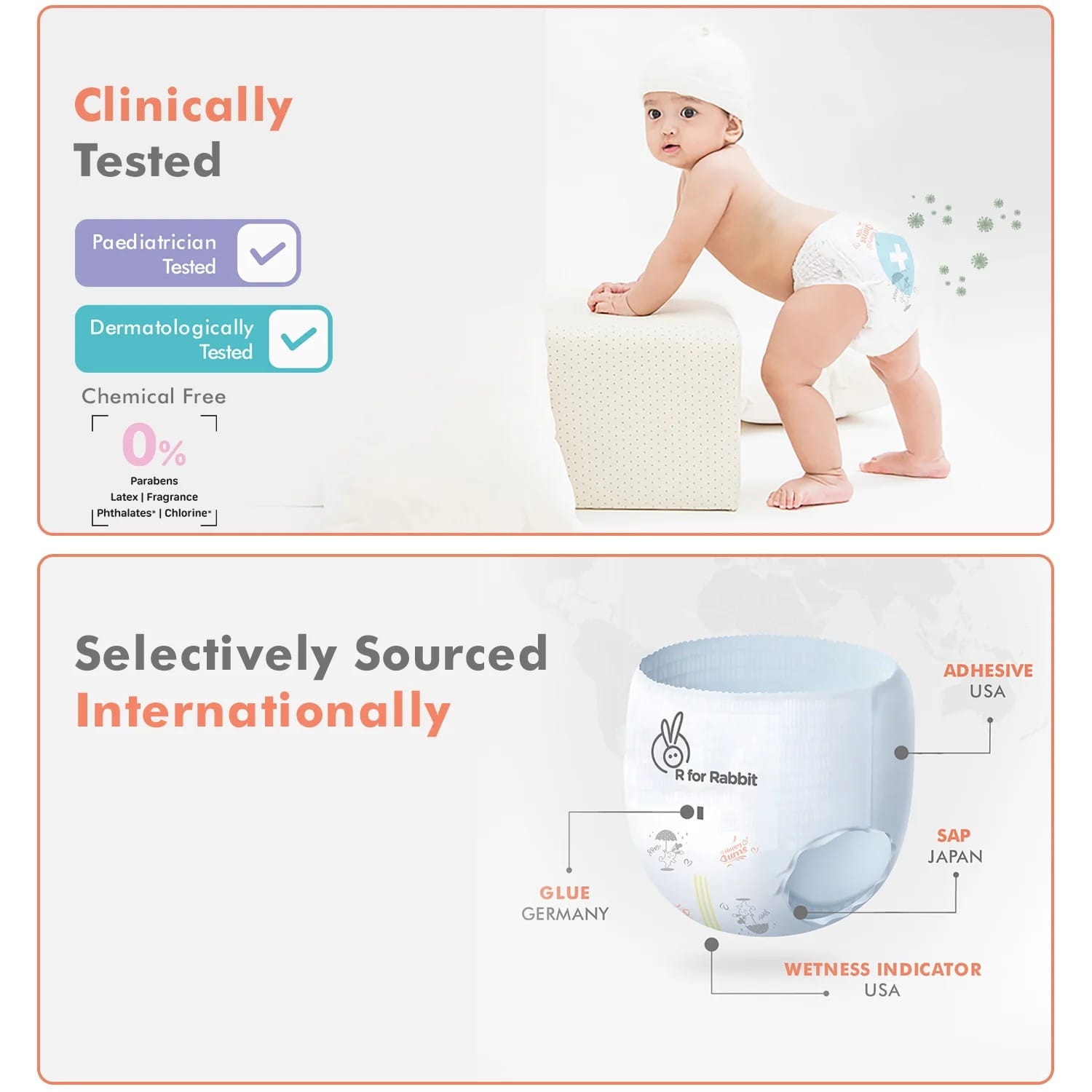 R For Rabbit Large Size (L 46Pcs For 9-14kgs) | Next Gen Diapers For Next Gen Babies | Feather Diapers | Pant Style | Dermatologically & Pediatrician Tested - image 3