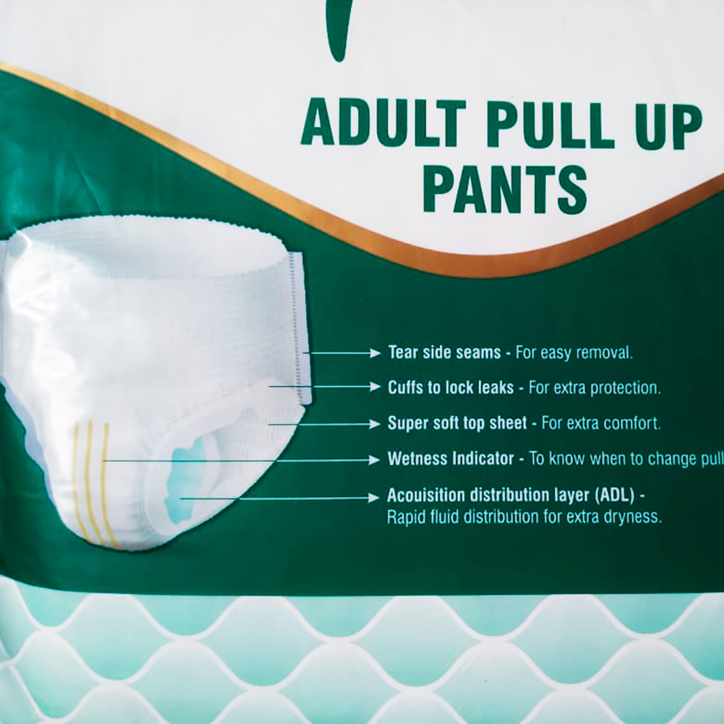 Pure Adult Pull Up Pants, Large size(L),10 Pcs - image 2