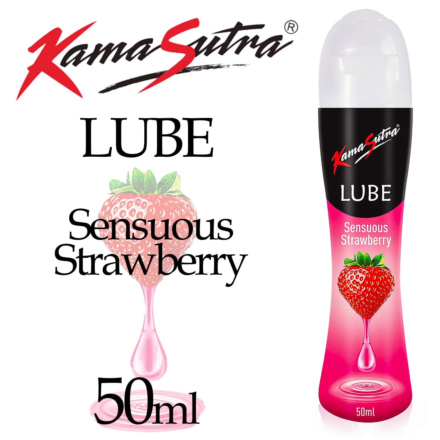 Ks Strawberry Lube - 50ml Flavoured Lube ( Kamasutra Lube ) - image 1
