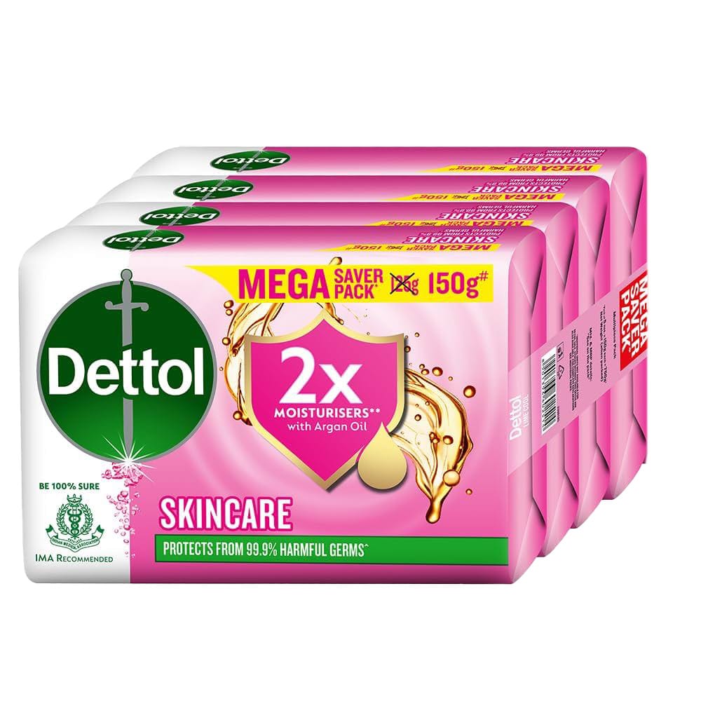 Dettol Skincare Soap 150g Pack of 4 - image 1