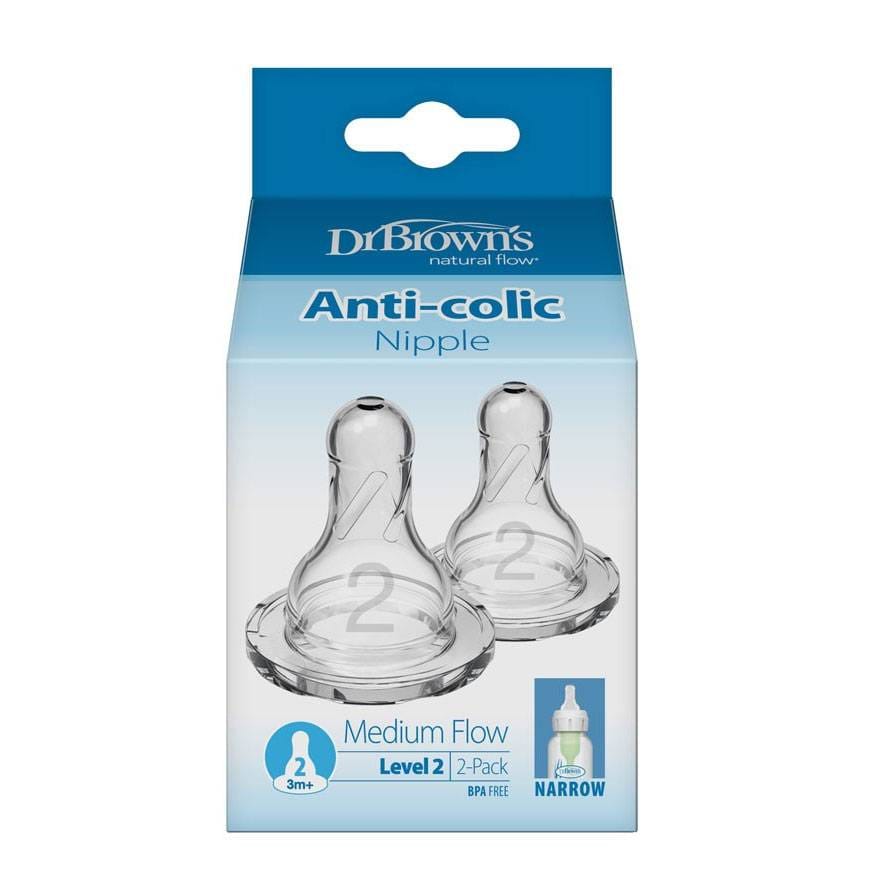 Dr. Brown's Level-2 Silicone Narow-Neck"Options" Nipple, 2-Pack(3-6months), 322-INTL - image 3