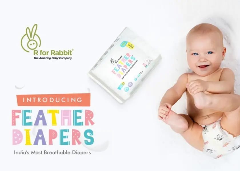 R For Rabbit Large Size (L 46Pcs For 9-14kgs) | Next Gen Diapers For Next Gen Babies | Feather Diapers | Pant Style | Dermatologically & Pediatrician Tested - image 1