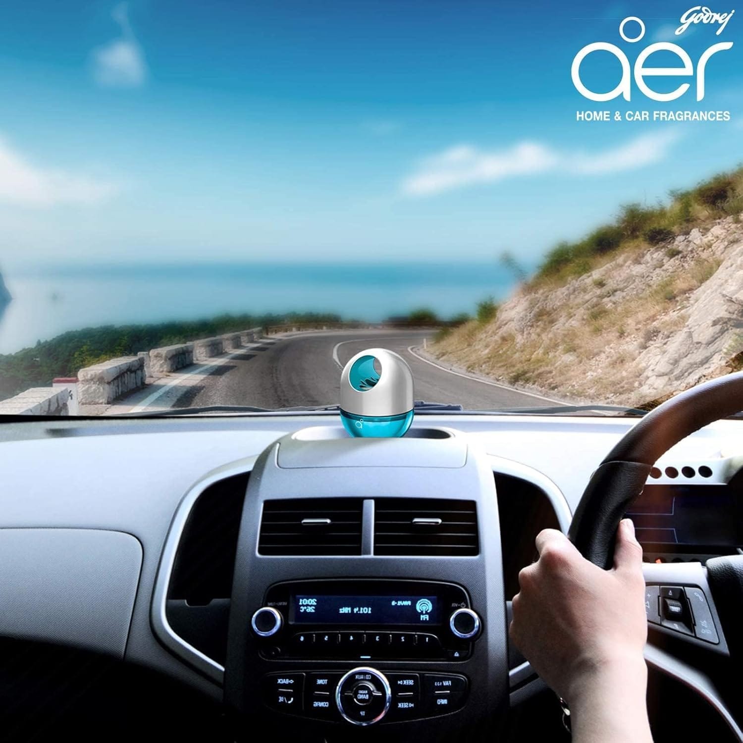 Godrej Aer Twist Gel Car Fragrance (Surf Blue) - 45 g | Lasts upto 60 days - image 3