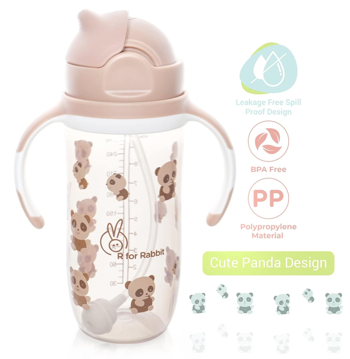 R For Rabbit Bubble Sipper 300ml | Spill Free Baby Sipper For 9 months+ Babies | BPA FREE & PolyPopylene Material - image 3