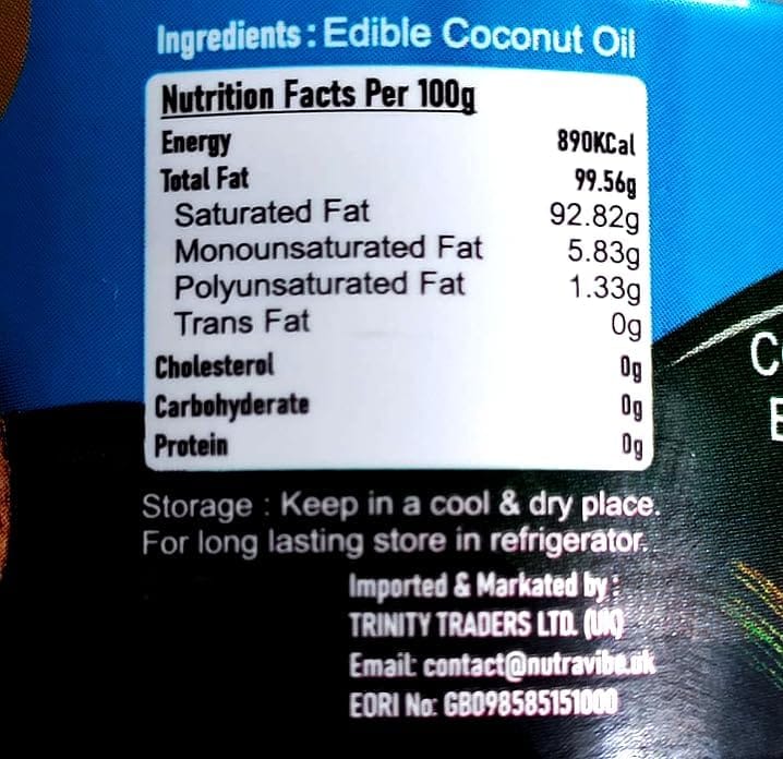 100% Natural Coconut Oil With Extra Virgin - NutraVibe 200ml (Edible Coconut Oil ) Useful For Baby, Hair, Skin & Body Tanning - image 2