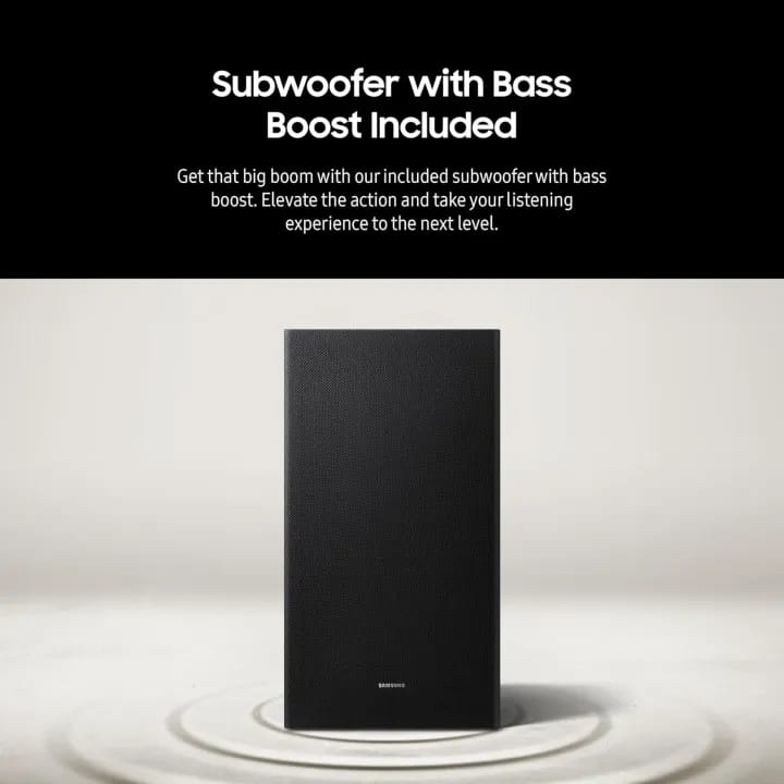 SAMSUNG HW-B750D/XL 5.1 ch Soundbar w/Dolby Audio, Surround Sound Expansion, Bass Boost, Adaptive Sound, DTS Virtual:X, Wireless Subwoofer - image 2