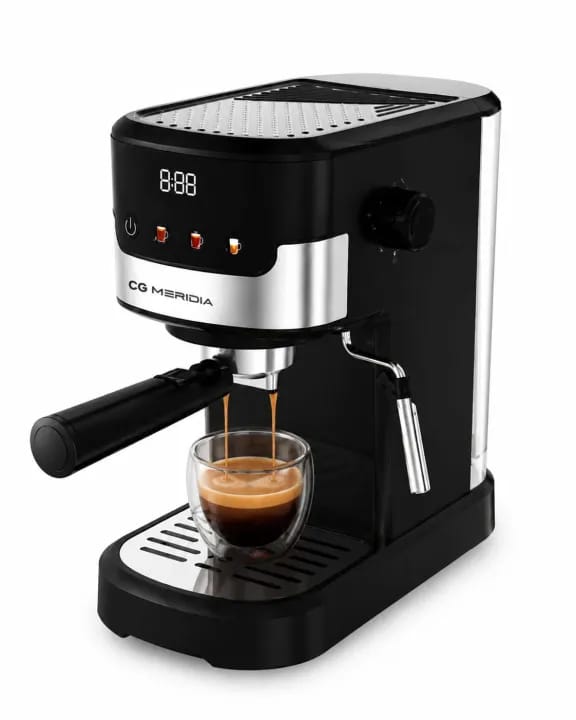CGMERIDIA Espresso Machine, 1 Liter, 2 Cups, 1100W, Black - CGMRCM01 - image 1