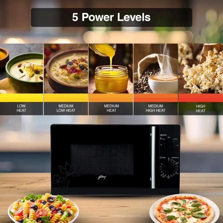 Godrej GMX 20SA2 BLM 20L Solo Microwave with Powder Coated Cavity (Black) - image 3