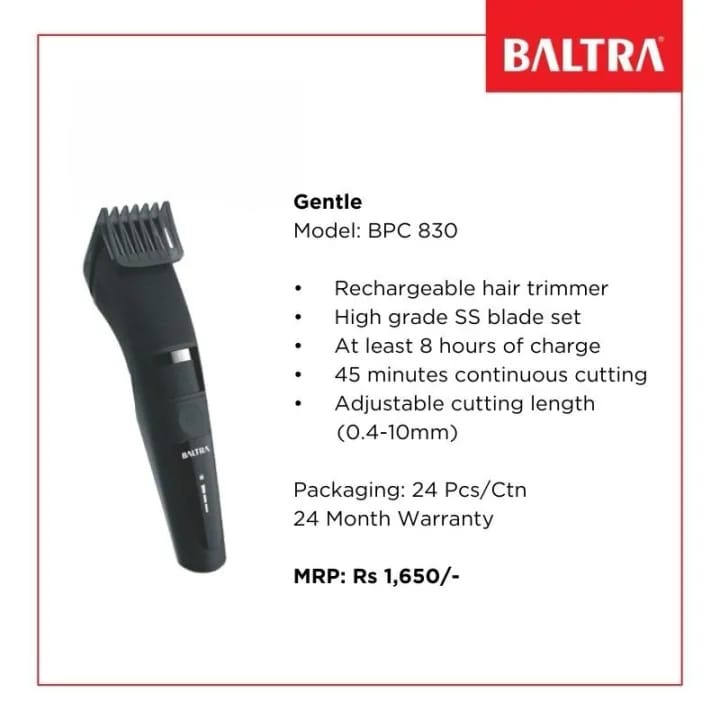 Baltra Gentle – BPC 830 Hair Trimmer – 3 Watt - image 2