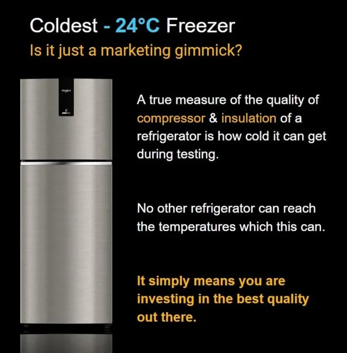 Whirlpool 265L 2 Star Convertible 10-in-1 Intellifresh Pro Inverter Frost Free Double Door Refrigerator (IF 278 ARTEMIS STEEL(2S) - image 3