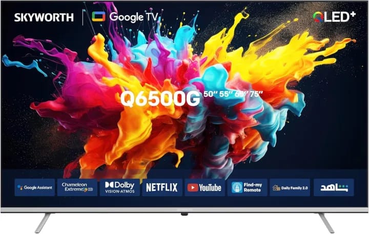 Skyworth 55 Inch 4K Smart UHD QLED TV Google TV With Dolby Vision HDR,DTS Virtual X, YouTube ,Netflix, Bluetooth, Freeview Play & Alexa Built-in,WiFi 55Q6500G - image 3