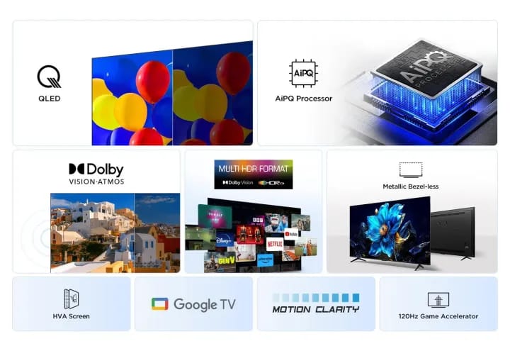 TCL 75P7K QLED, Direct LED TV, 4K HDR , Smart TV Powered by Google - image 4
