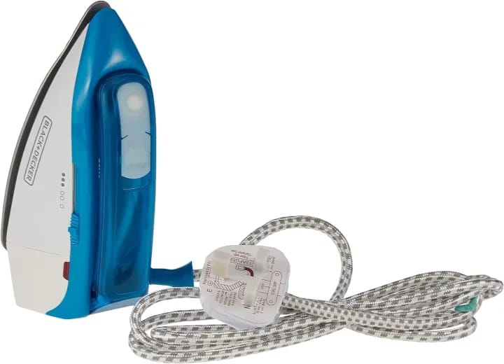Black & Decker 1085W Dual Voltage Travel Steam Iron, Blue - Ti250-B5/2 years warranty - image 3