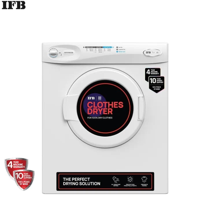 IFB 5.5 kg Front Load Fully-automatic Dryer (TURBO DRY,white,Inbuilt Heater, Allergy Free Technology - image 1