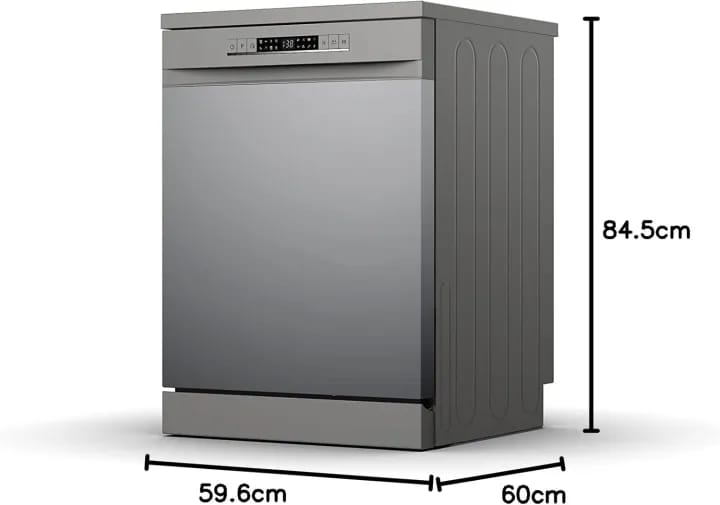 Hisense, 15 Place Setting Free Standing Dishwasher (HS623E90G) - Silver - image 2