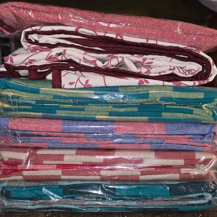 100% Cotton Bed Sheet Five Pcs And And One Maternity Gaon Set