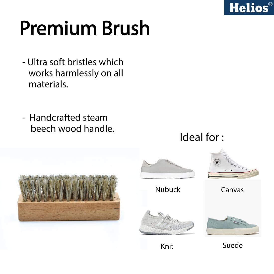 Helios Super Sneaker Cleaner Kit 125 Ml | Sneaker Cleaning Kit | Shoe Cleaner Kit | Used For Nubuck, Sport Shoes | All Shoe Cleaning Purpose With Shoe Cleaning Brush - image 2